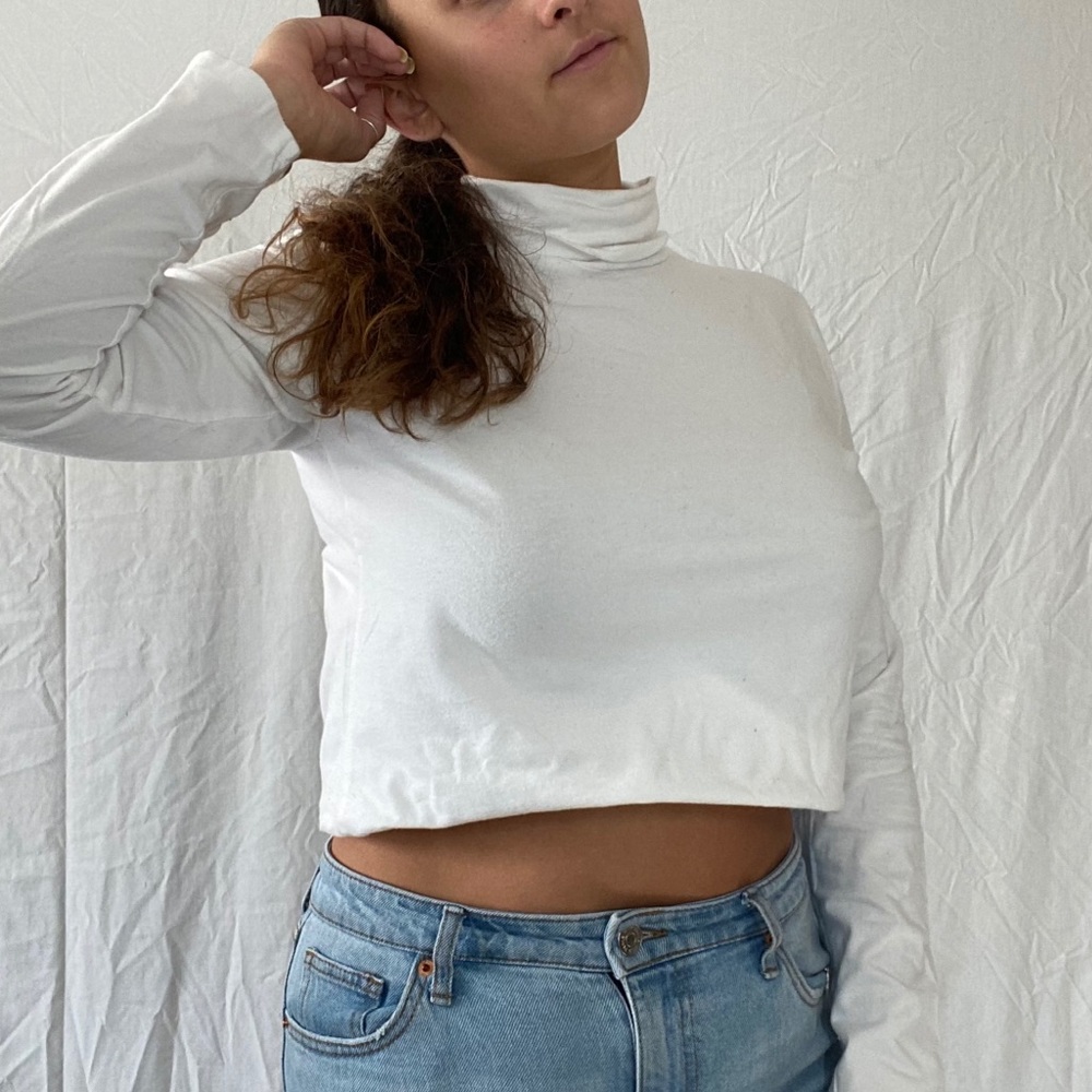 white turtle neck, brand new